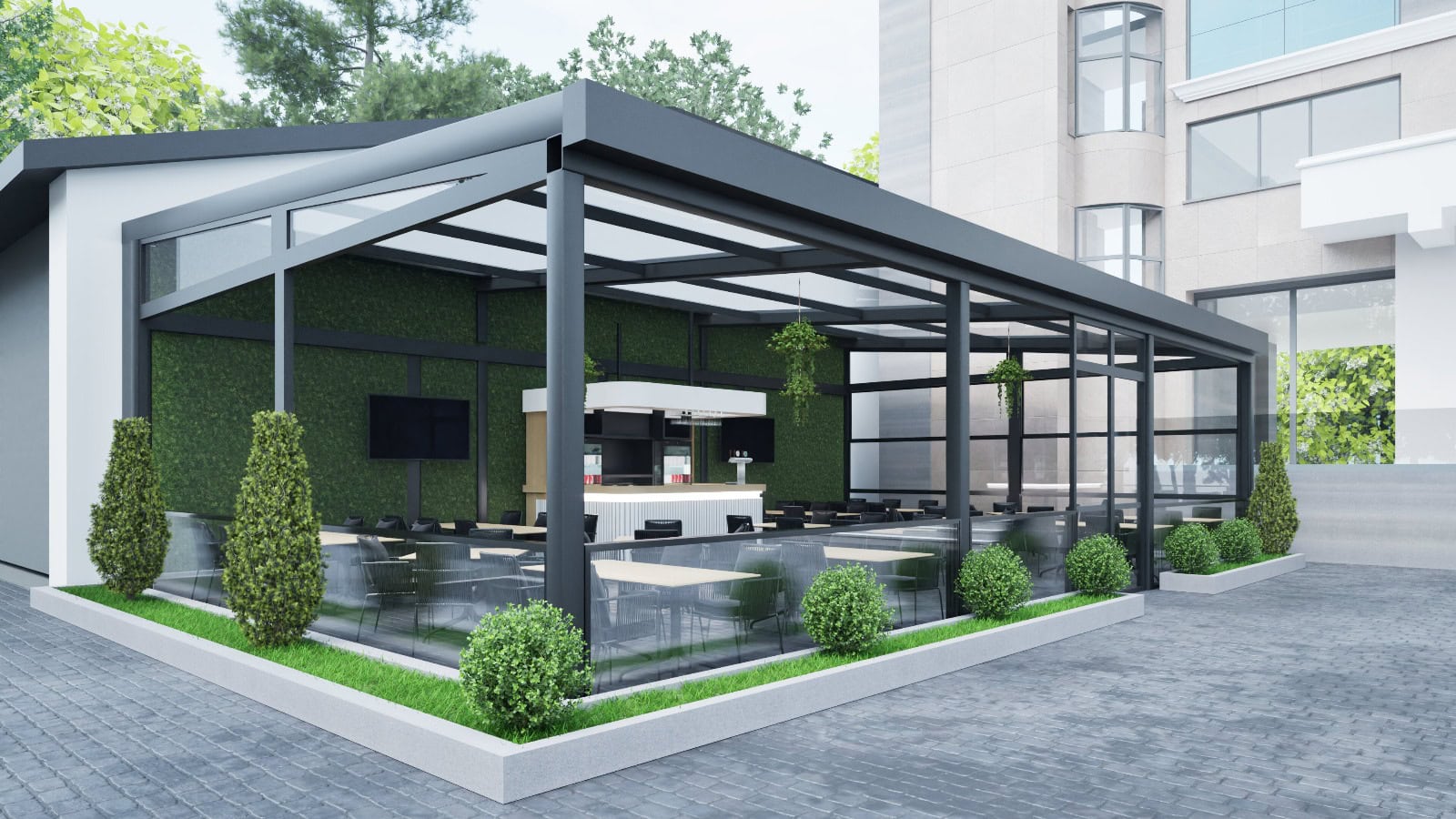 Pergola terasa automata
