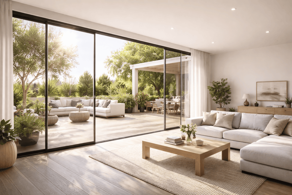 Perete glisant sticla